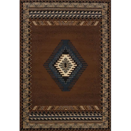 United Weavers United Weavers 940 27050 24 1 ft. 10 in. x 3 ft. Manhattan Tucson Accent Rug; Brown 940 27050 24